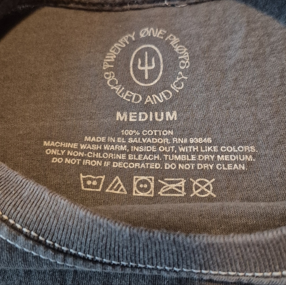 Twenty One Pilots Saturday Girls Crop T-Shirt Juniors M Gray S/S Hot Topic - Picture 6 of 11